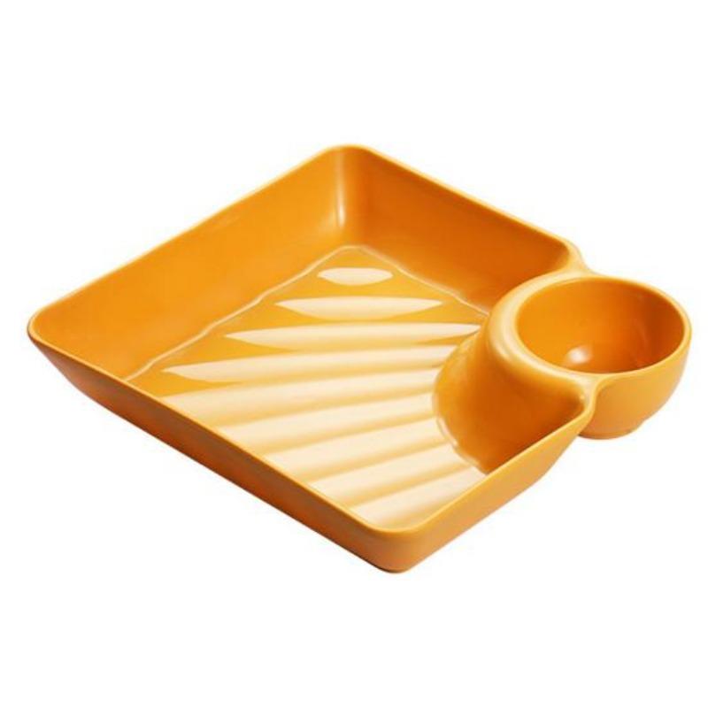 Piatto per ravioli antiscivolo, impilabile, in plastica, per immersione, piatto per sushi