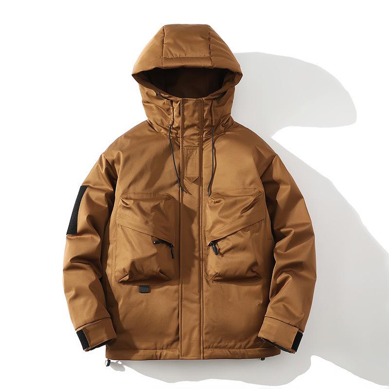 Functional Hooded Tooling Thickened Men's Outdoor Cotton Clothing Fashionable Large Size Integrated Jacket Cycling Winter Work Clothes