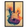 Plakat Na Ścianę Z Ramką Nowoczesny Obraz Ścienny Muzyka Gitara 50x70