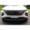 Front Grille Grill Ring Strip Trim 3* For Hyundai Tucson - Red+Blue+Gray