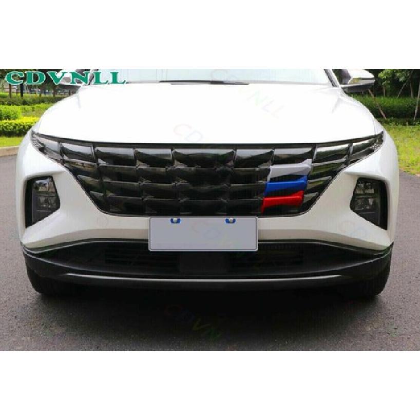 Front Grille Grill Ring Strip Trim 3* For Hyundai Tucson - Red+Blue+Gray