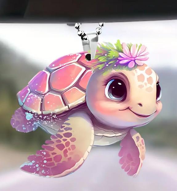 Acrylic Playful Car Decor Quirky Cartoon Hanging Ornament Versatile Bag And Home Use