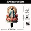 Blessed Mary Statue Acrylic Figurine Potted Decoration,DIY Landscape Ornament,Garden Stake for