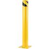 Safety Bollard 48"x5.5", Safety Barrier Bollard 5-1/2" OD 48" Height, Yellow Powder Coat Pipe Steel Safety Barrier, with 4 Free Anchor Bolts, for