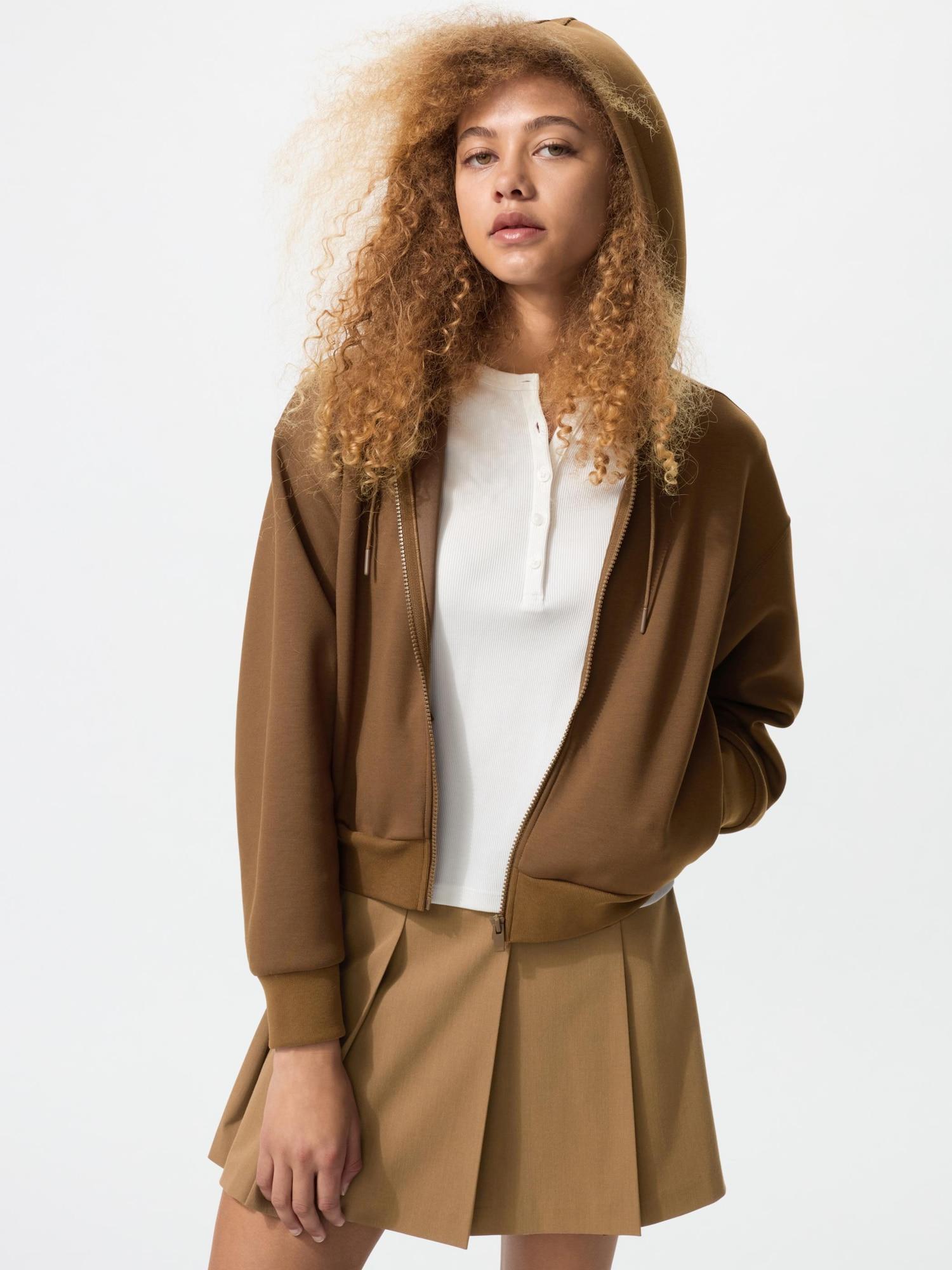 

Толстовка Uniqlo Dry Sweat с капюшоном на молнии 36 BROWN/WOMEN S