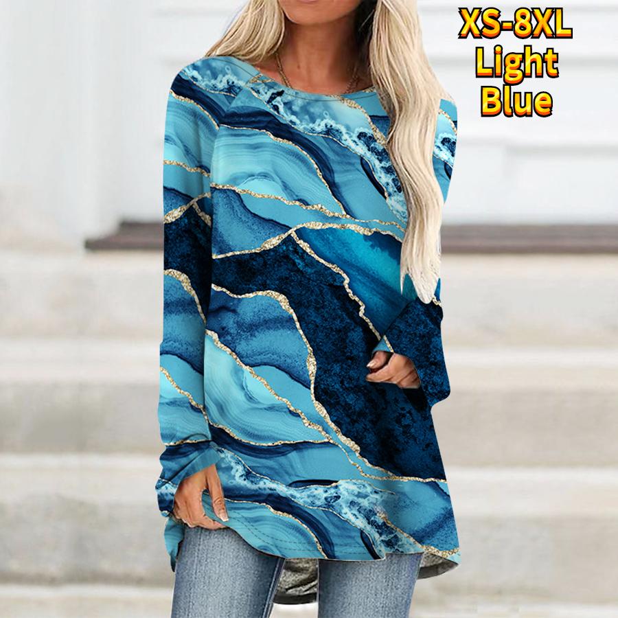 Женская футболка с абстрактным рисунком в полоску Футболки с принтом Женская модная — фото 12