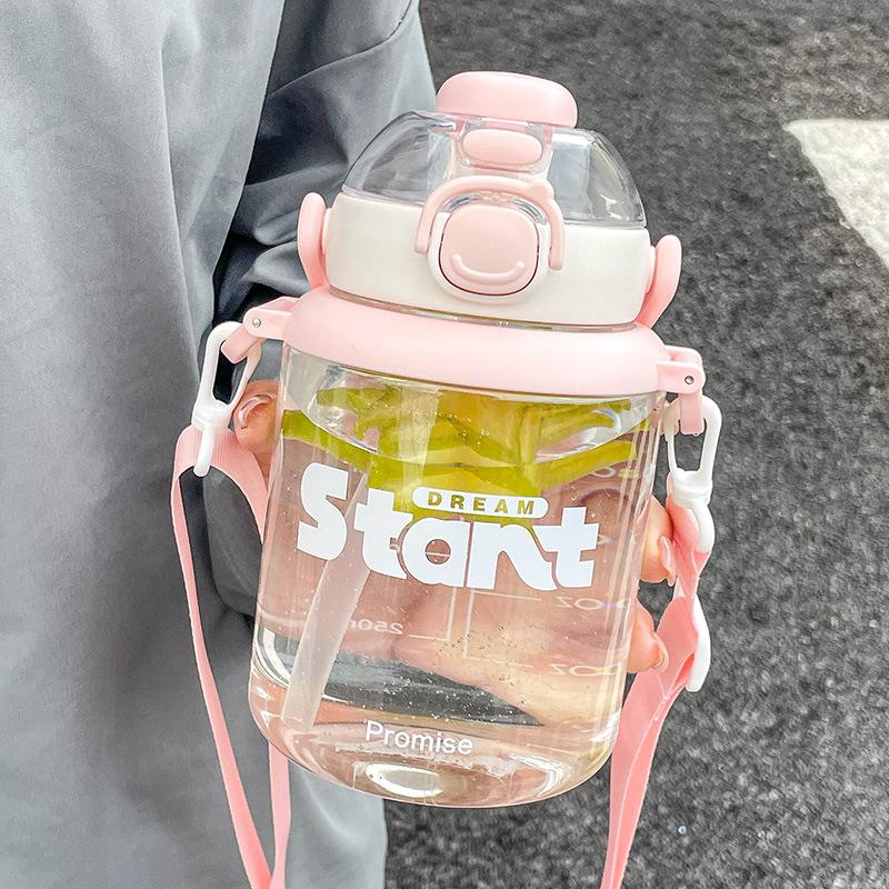

Large-capacity water cup, male and female double drink, sports kettle, space cup, fitness cup with straw. standard
