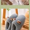 Winter Cartoon Cotton Slippers: Warm, Anti-slip Indoor Shoes for Men & Women with Plush Velvet.