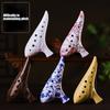 12 Hole Ceramic Ocarina Musical Device Smooth Surfaces Texture Balanced Tone Output for Aspiring Musicians and Collectors