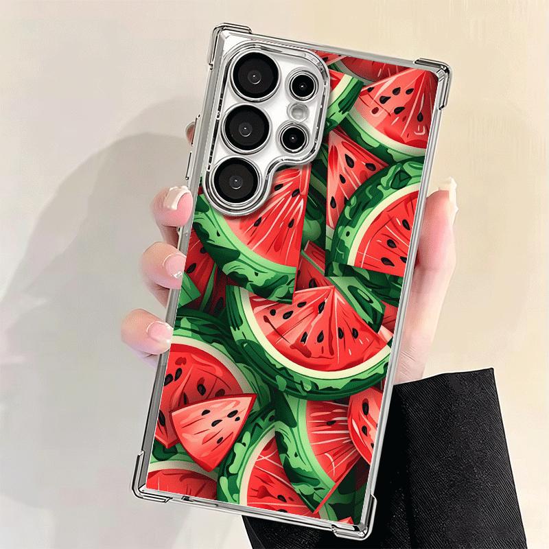 Wassermelone Sommerfrucht Weiche Handyhülle Für Samsung Galaxy S26 Ultra S25 Edge S24 FE S23 Plus S22 S21 + S20 Galvanisiert Anti-Fall Fu