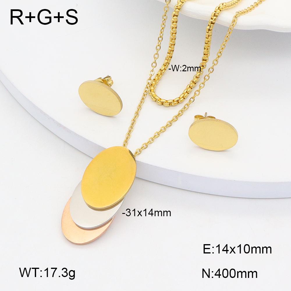 Stainless Steel Gold Flower Set Women 4pcs Necklace Earrings Bracelet Ring Cubic Zirconia Luxury Wedding Party Anniversary Gift