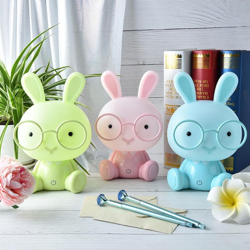 Cute Rabbit Night Light Gifts Women Teen Girls Night Lights for Kids Bedroom Cute Glasses Rabbit Nightlights for Toddler