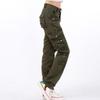 JMSHOP Women's Cotton Cargo Pants Leisure Trousers More Pocket Pants Causal Pants
