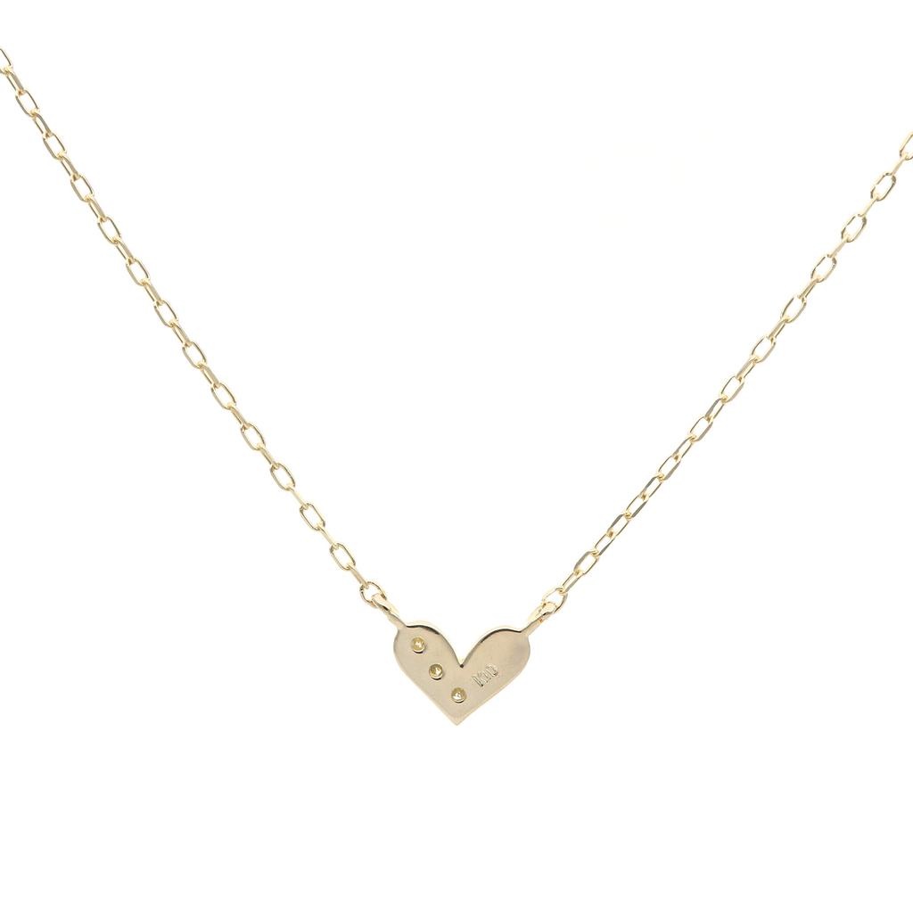 K10 Yellow Gold Heart Diamond Necklace L&Co 66-7600