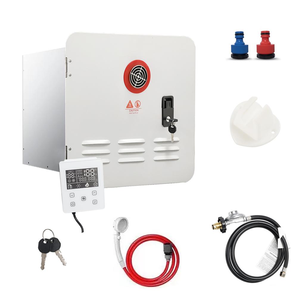 RV Tankless Water Heater Propane Gas 65000BTU with Controller/Shower Accessories