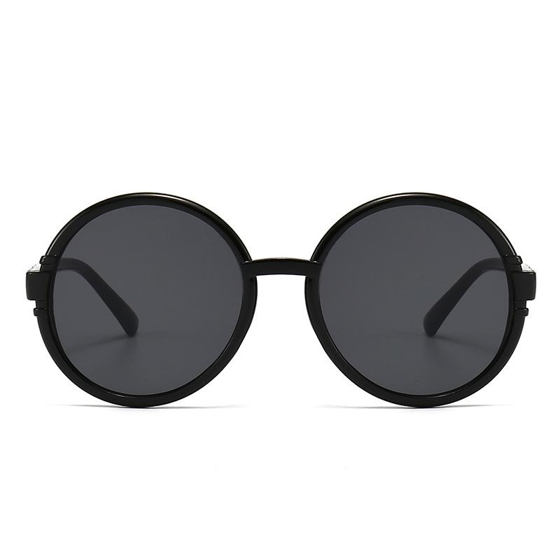 New personalized retro round sunglasses, men's and women's European and American fashion street shooting, hip-hop sunglasses, women's high-end sense