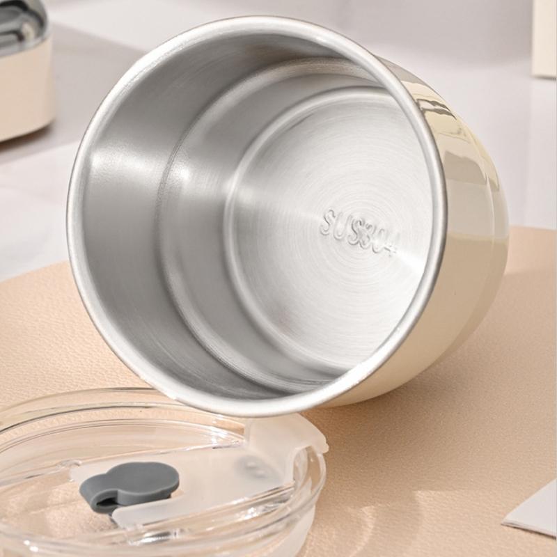 Cartoon Panda 304 Stainless Steel Coffee Cup With Cover Travel Originality Thermal Mug Leak-Proof Thermos Tea Bottle