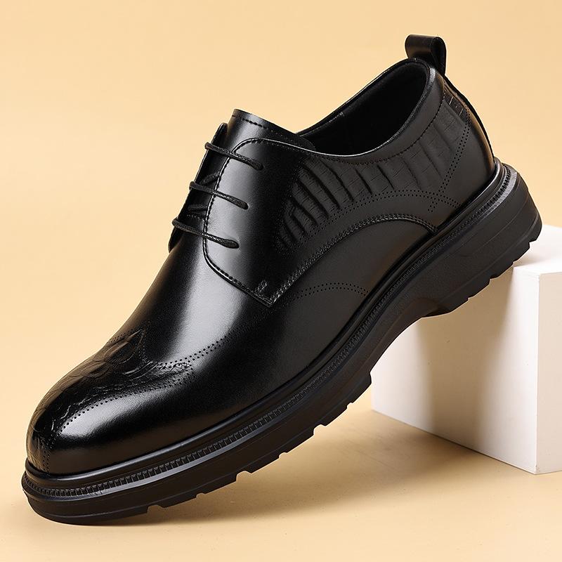 

Office Business Formal Wear Carved Fashion Men s Dress Shoes New Designer Wedding Shoes Male Spring Autumn Cow Leather Shoe Man 38