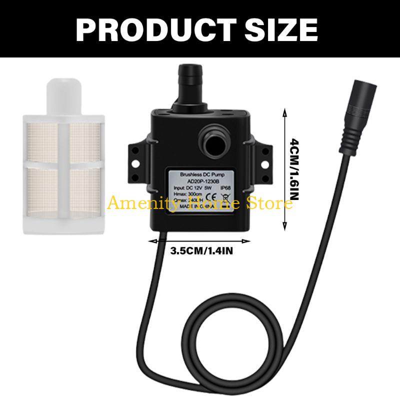 F26C DC12V Small Submersibles Water 240L/H Aquarium Fish Tanks Low Noise