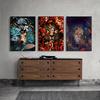 Flower with Animal Lion Tiger Deer Leopard Canvas Painting Wall Art Picture Nordic Print Poster for Living Room Home Decor No Frame