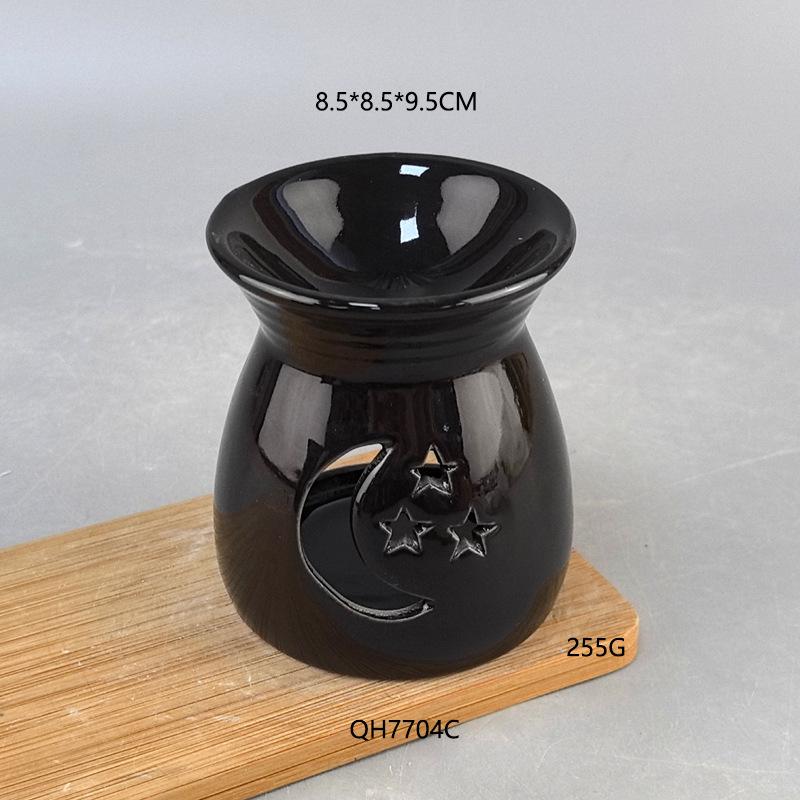 

White Porcelain Essential Oil Aromatherapy Stove Home Office Large Capacity Aromatherapy Stove Candle Heating Tea Warmer Essential Oil Stove