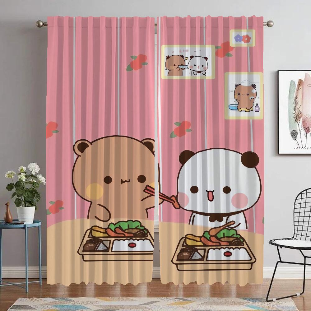 Bubu and Dudu Curtains for Living Room Curtain for Room 2 Panel Partition Home Interior Curtains Halloween Decoration Shades