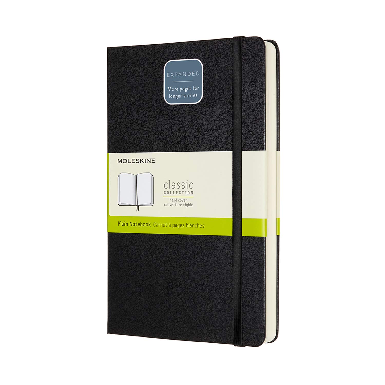 

Moleskine Notebook Classic Expanded Notebook Hardcover Plain Large Size wide x 21cm Black QP062EXP (400 pages) (13cm long) чёрный