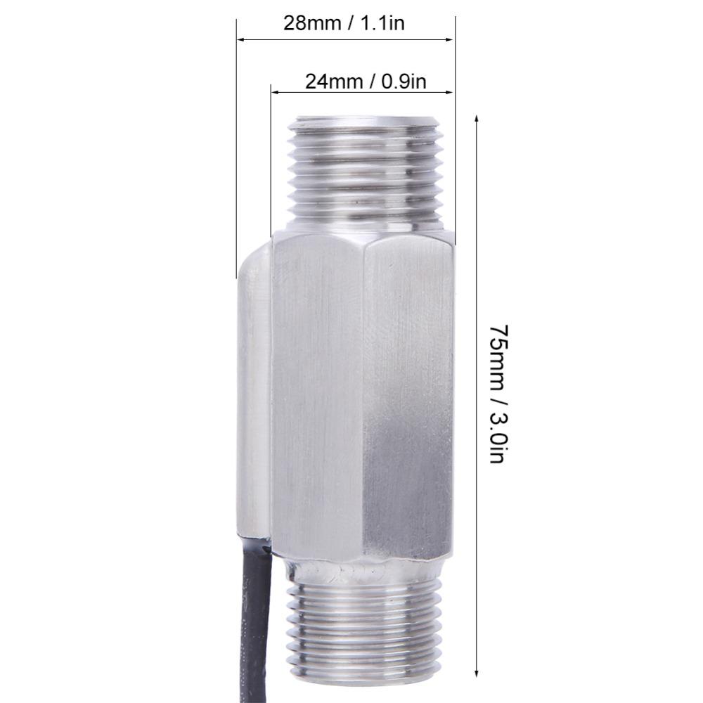 304 Stainless Steel Water Flow Sensor Liquid Switch  Water Treatment System