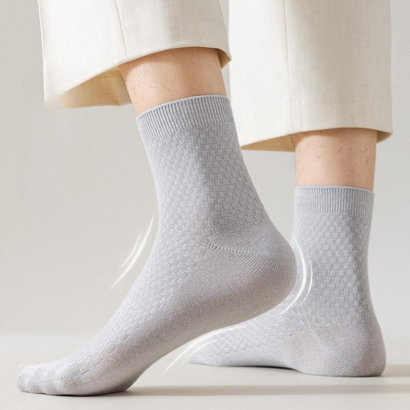 10 Paar Herren Fasersocken Nagelneu Lässig Business Deodorant Atmungsaktiv Lang Weich Mesh Baumwolle Bequeme Socken