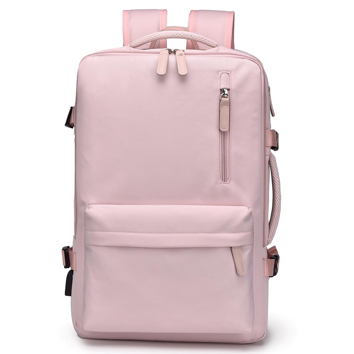 

Expandable Laptop Backpack for Women - Large Capacity, Short-Distance Travel Shoulder Bag, Customizable Logo розовый