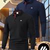 3 ks vysoce kvalitní pánská košile business casual, nová s dlouhým rukávem, prodyšné polo triko pro venkovní sporty jako golf, běh a hraní.