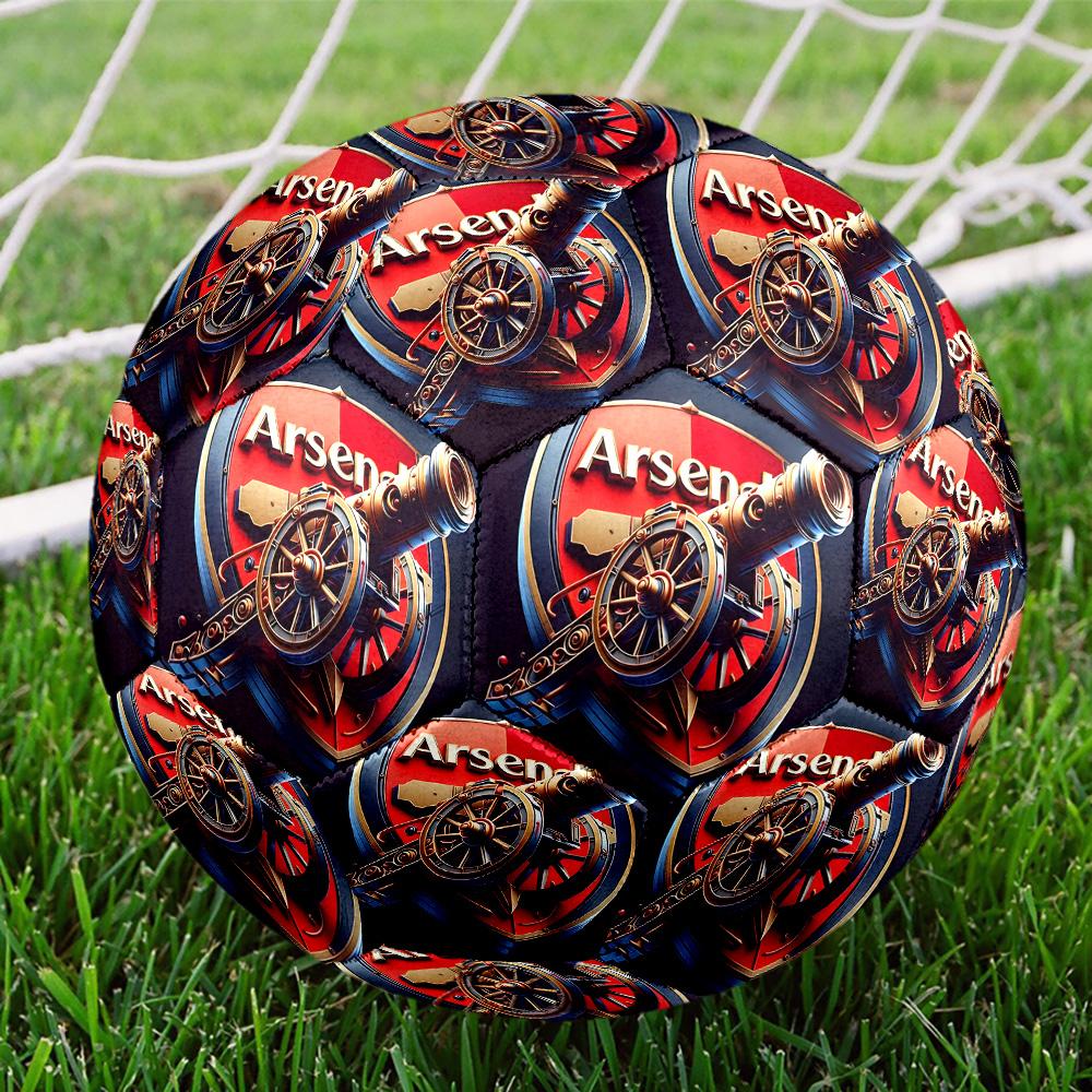 Football F.C Print Size 5 Soccer Ball, Standard Match Football for Sports Game and Team Practice, Ideal Gift for Soccer Fans