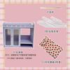 Mini Doll Furniture Bedroom Children Play House Double Bed Wooden Fabric Bed OB11 BJD Doll