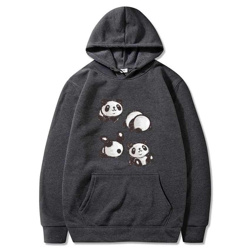 Autumn and Winter Chinese Panda Cartoon Printed Hoodie Classic Style College Style Men's and Women's Hoodies Daily Warm