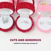 Cute Design Flower Basket Ring Box Velvet Material Ring Box Case Jewelry Ring Box  Jewelry Display