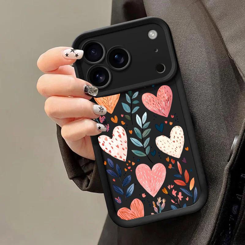 Love Heart Leaves Case For Motorola Edge 50 Fusion Ultra 70 60 Pro 40 NEO 5G G84 G32 G60 G05 G75 G85 G54 E14 G30 G53 G15 G24 G34
