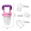 Baby Food Feeder Fruit Feeder Pacifier Infant Teething Toy Teether for Fresh Frozen Fruit - Silicone Nipple Includes All Sizes