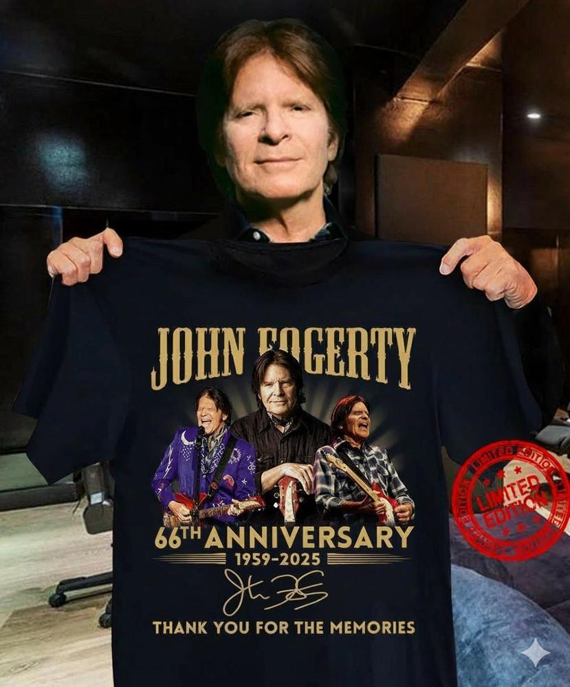 65 Years Anniversary John FogerTY sHIRT cLASSIC bLACK uNISEX KK2249 Unisex T-Shirt S