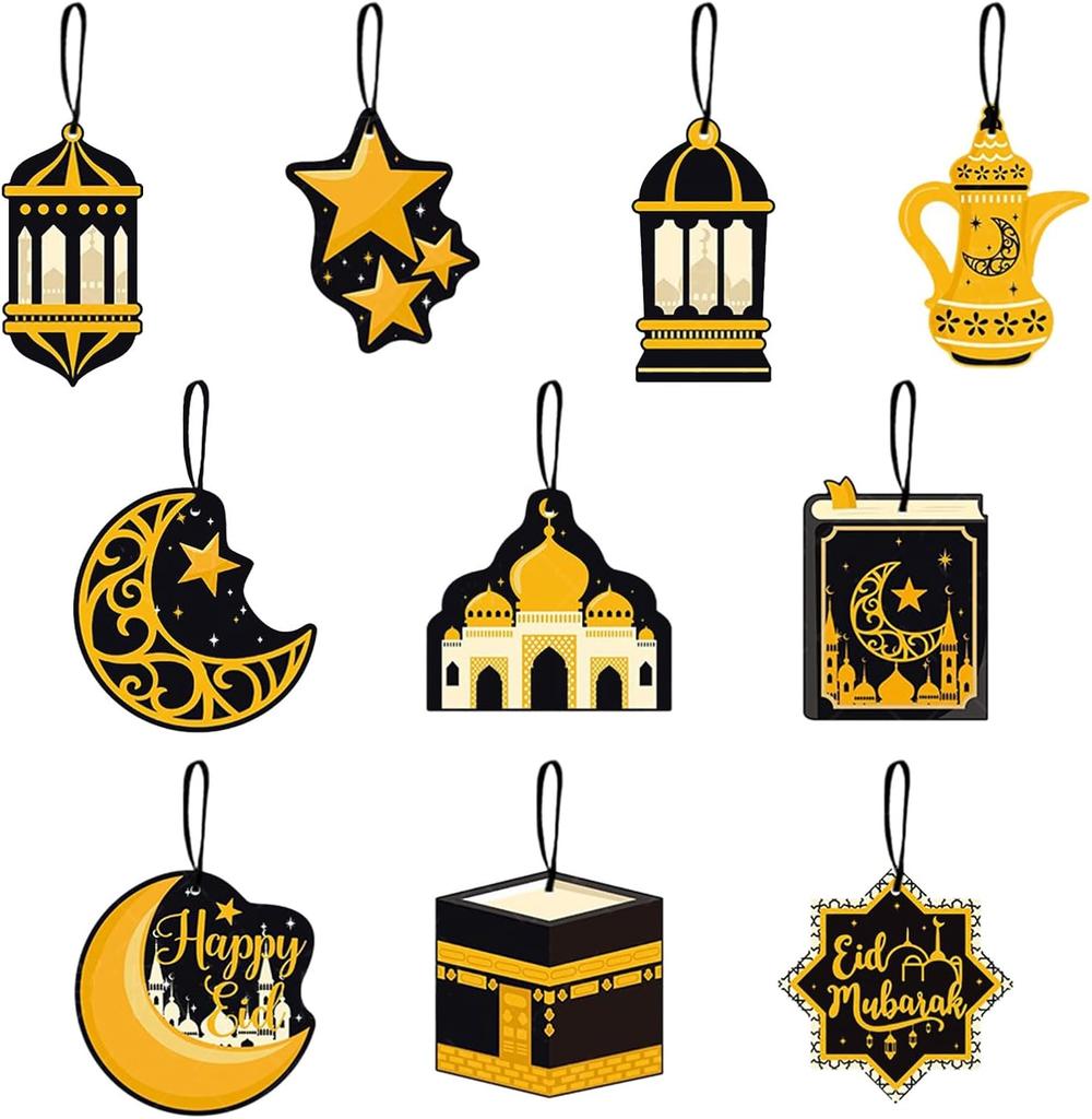 Ramadan Festival Hanging Ornament Moon Stars Castle Design Islamic Home Decor Party Supplies Eid Mubarak Celebration Decoration