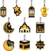 Ramadan Festival Hanging Ornament Moon Stars Castle Design Islamic Home Decor Party Supplies Eid Mubarak Celebration Decoration