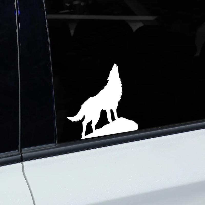 Adesivo per Auto Lupo che Ulula Decalcomanie Finestrino Personalizzato Creativo Fauna Selvatica Camion Moto Camper Laptop Grafiche in Vinile Accessori