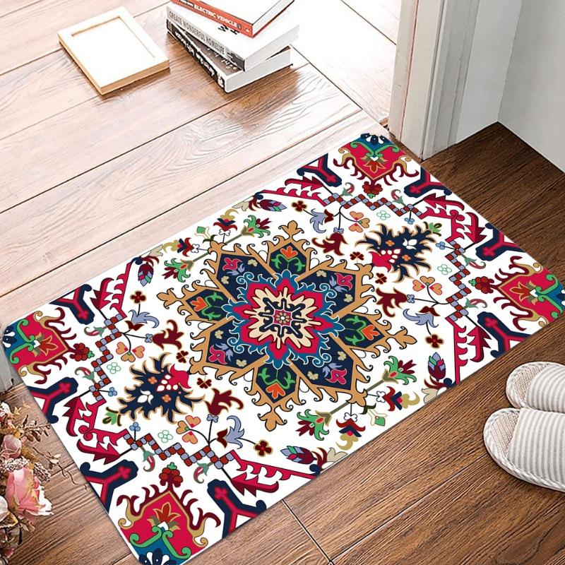

Persian Style Printing Non-Slip Waterproof Doormat Easy Clean Entrance Floor Mat Home Decor Durable Classic Retro and Beautiful 40x60cm