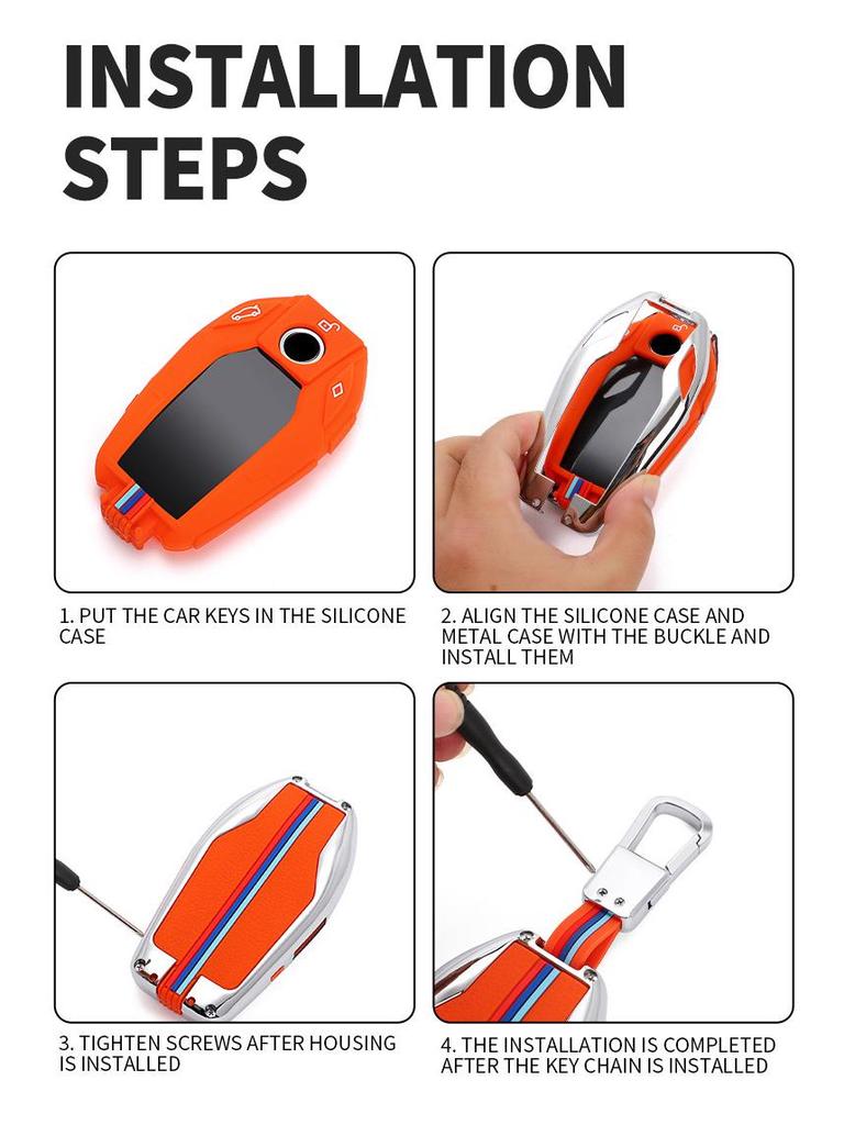 Compatible Key Case for BMW 7 Series 730li/740, 5 Series 535LE, 6 Series GT, X3/X5/X7