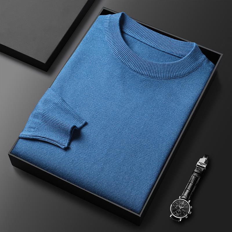Men's Slim Fit Round Neck Knitted Sweater - Multicolor, Autumn/Winter Collection
