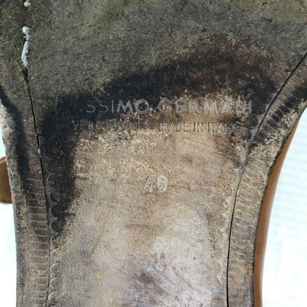 Hergestellt in Italien Massimo Germani Leder McKay-Methode Monk Strap U-Tip Moc Braun Größe 46 27.5-28.0 Business-Kleiderschuhe(GEBRAUCHT)