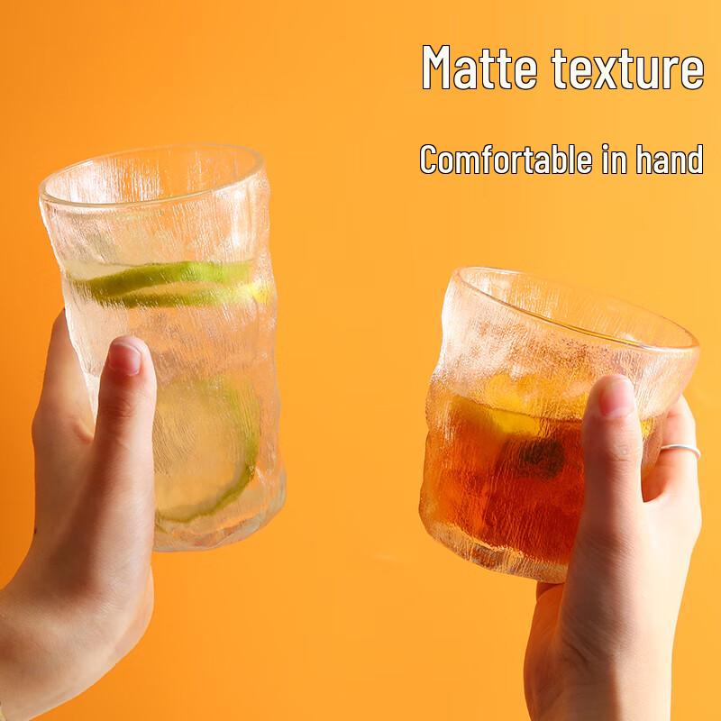 Zestaw szklanych kubków Zhaoran z wzorem lodowca