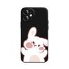 Cute Rabbit Bear Couple Paired Phone Case For iPhone 16 14 13 12 11 15 Pro Max Plus Mini SE3 XR Soft Lovers Cover Fundas Coques
