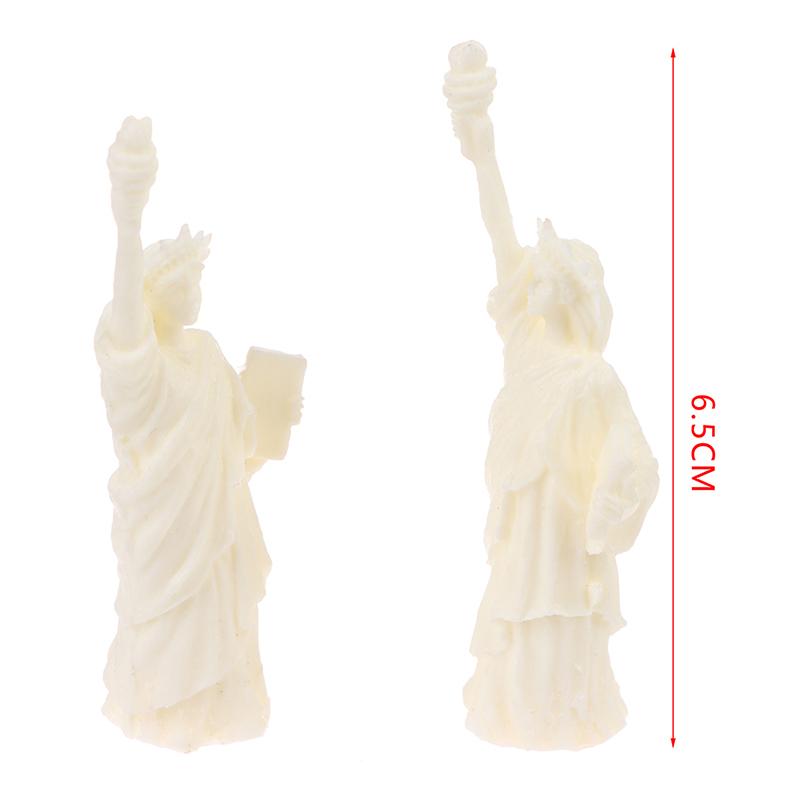 2Pcs 1:12 Dollhouse Miniature Statue Ornament The Statue Of Liberty Ornament Goddess Statue Model Furniture Decor Toy