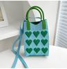 Mode Herz Mini Quadratische Handtasche für Damen Kleine Handy Umhängetaschen Mädchen Niedliche Outdoor Umhängetaschen