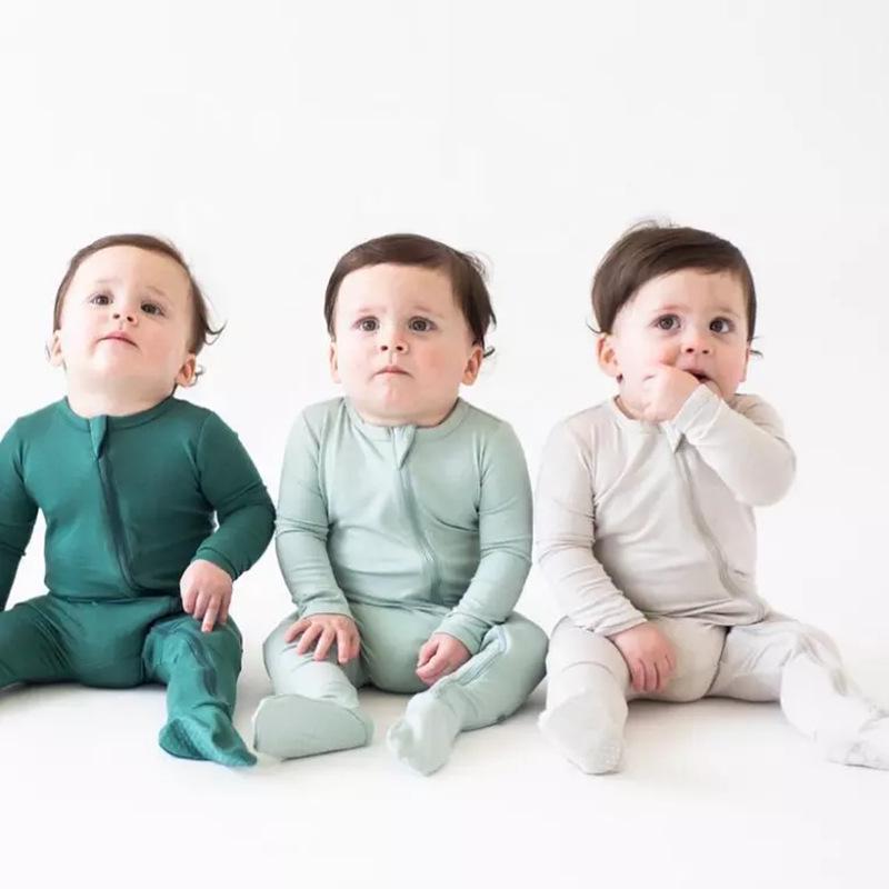 Bamboo Fiber Baby Romper and Footed Sleeping Bag for New Mothers
